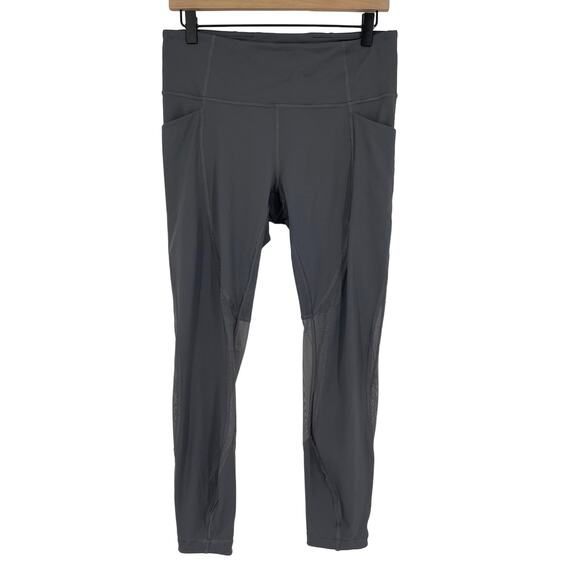 Lululemon Run Smoothly 7/8 Tight Titanium Gray Size 10 Nulux Mesh - Picture 1 of 12